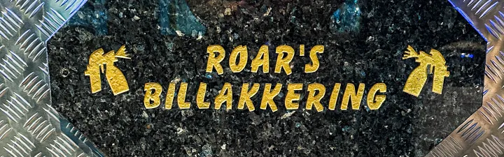 Roars billakkering skilt